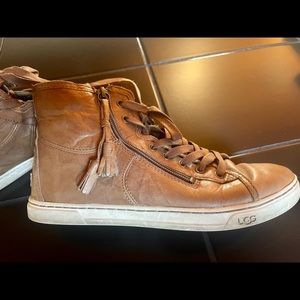 Ugg leather high top leather sneakers size 8.5